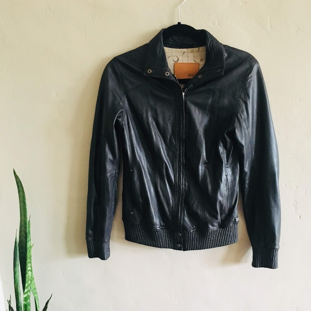 Emu Black Leather Jacket